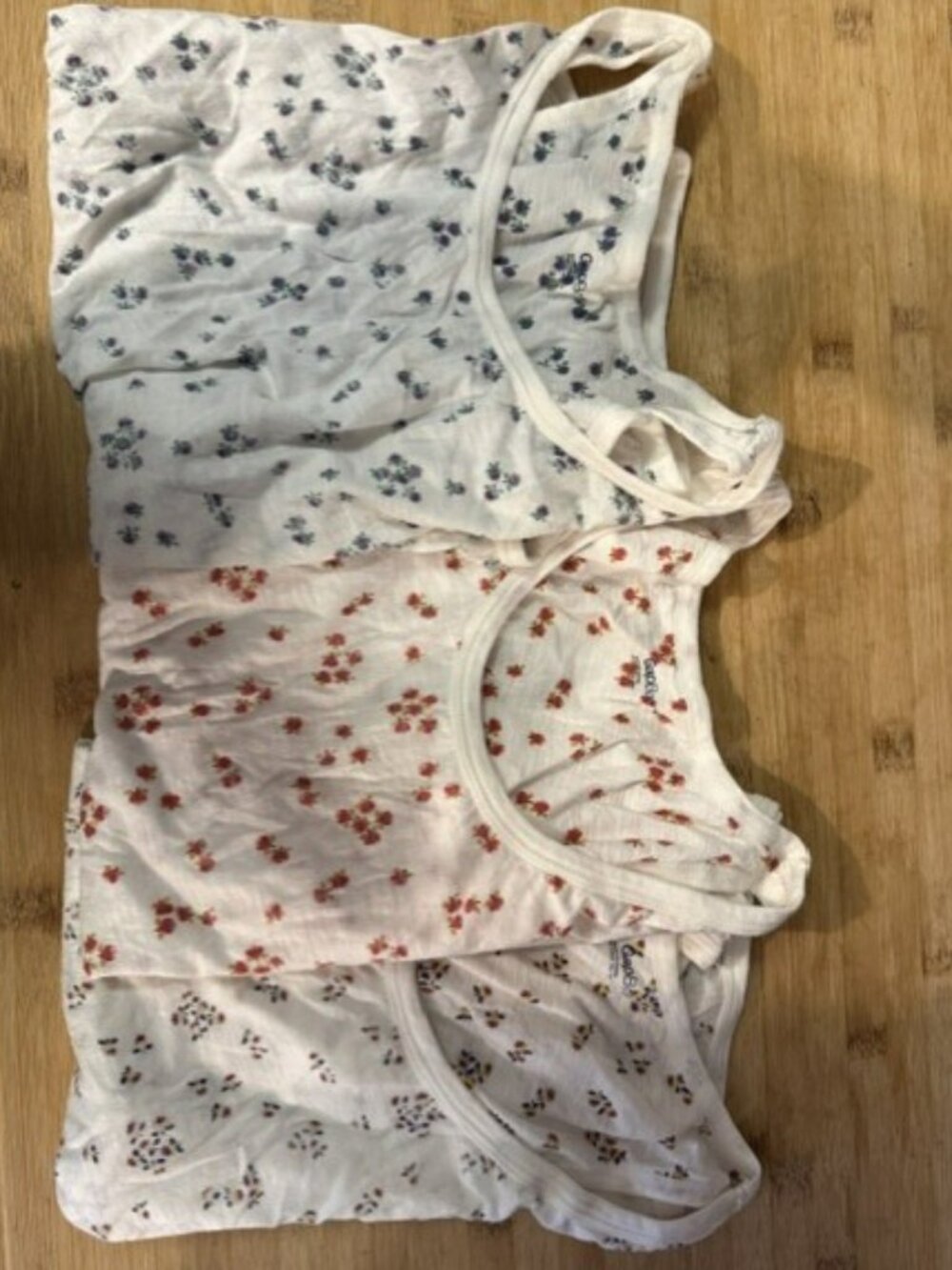 NWOT - Retro Bundle of 3 Retro Calico / Floral Cotton Ringer Tank Tops - Medium